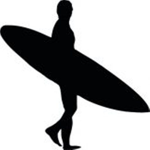512x512 Surfer Silhouette