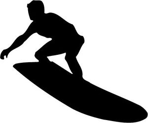 300x249 Surfer Silhouette Sticker Car Bumper Vinyl Sticker