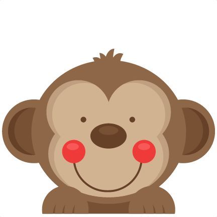 432x432 Peeking Monkey Svg Scrapbook Cut File Cute Clipart Files