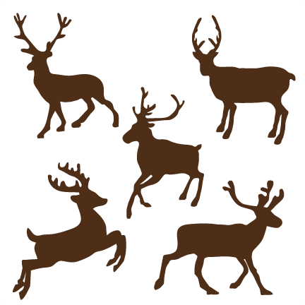 432x432 Reindeer Set Svg Cutting Files For Scrapbooking Cute Cut Files