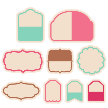 432x432 Tag Set Svg Scrapbook Cut File Cute Clipart Files For Silhouette