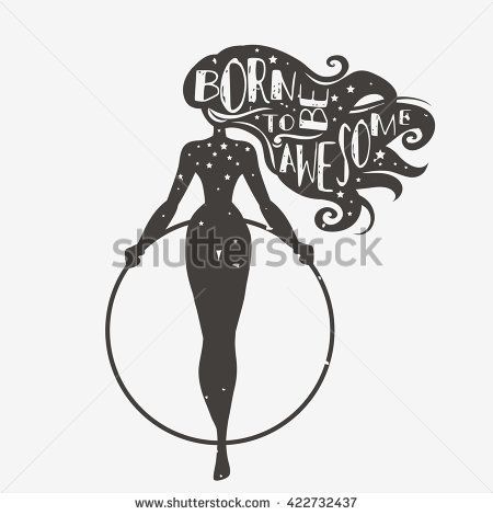 450x470 Born To Be Awesome. Motivational And Inspirational Illustration