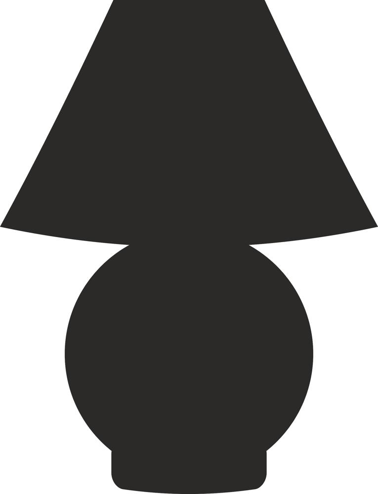 765x1000 Table Lamp Silhouette Vector Dxf File Free Download