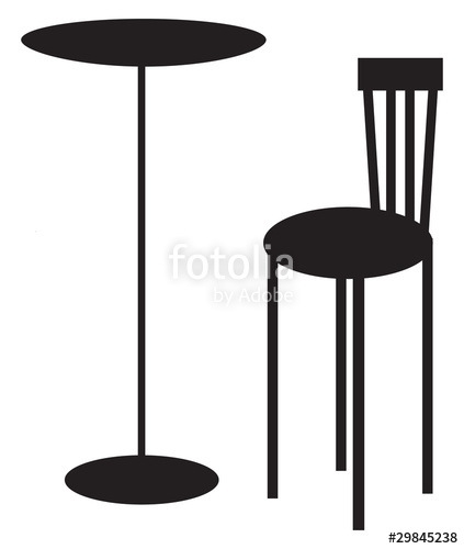 423x500 Table Amp Chair Silhouette Stock Image And Royalty Free Vector