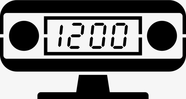 650x345 Electronic Table Silhouette, Watch, Time, 12 O'Clock Png