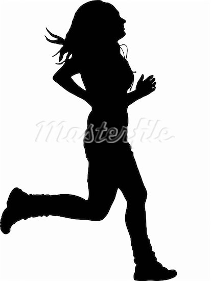 413x550 Lady Running Clipart