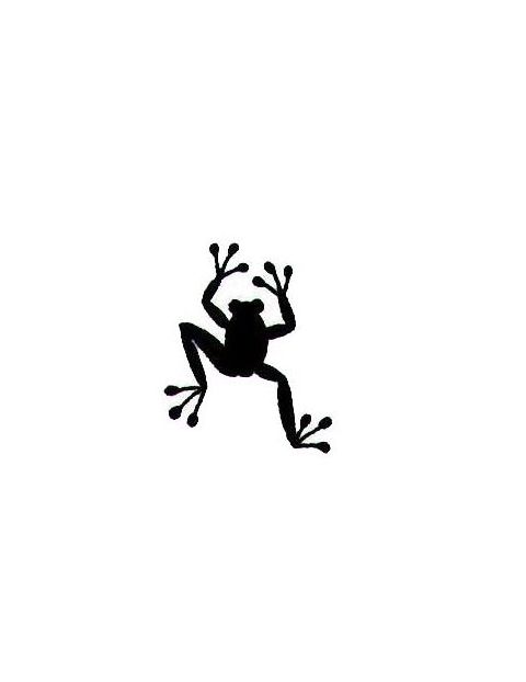 480x622 Cool Silhouette Frog Tattoo Design