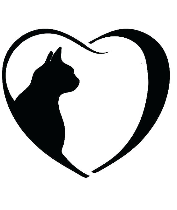 570x675 Best Cat With Heart Outline Tattoo Designs Images On Best Ideas