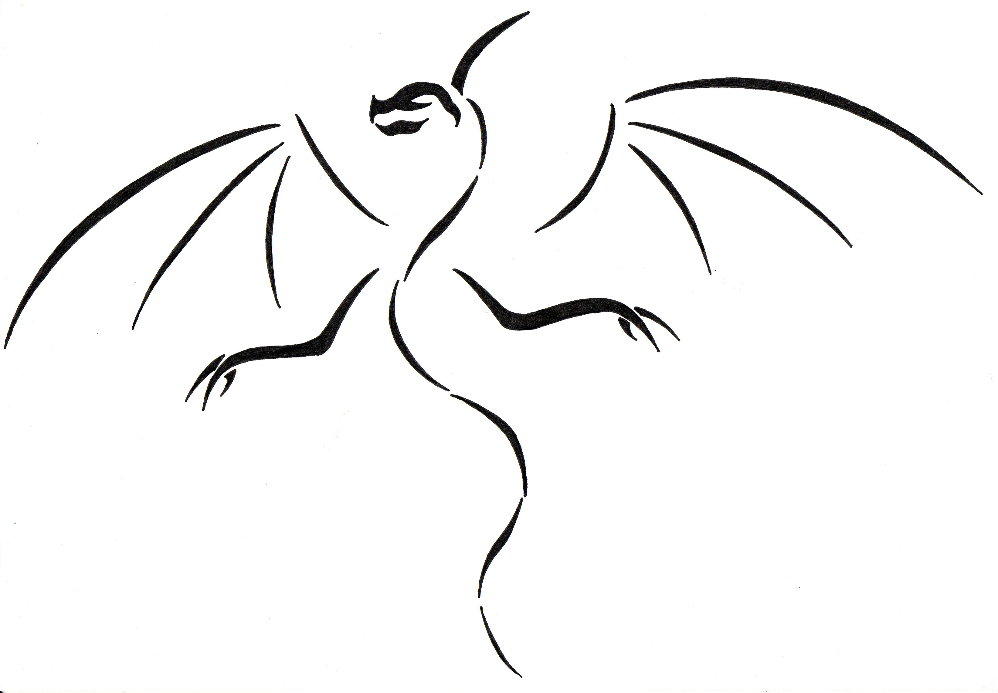3288x2284 Dragon Silhouette Tattoo