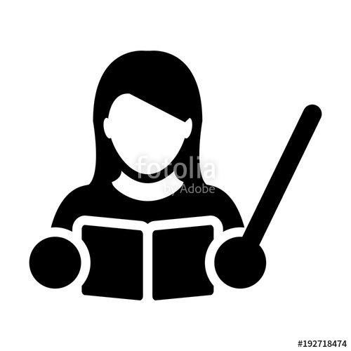 500x500 Teacher Icon Vector Female Person Profile Avatar With A Book