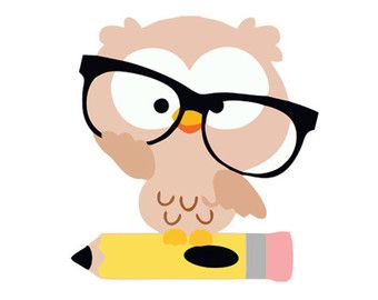 340x270 Owl Glasses Teacher Silhouette Svg Dxf File Instant Download