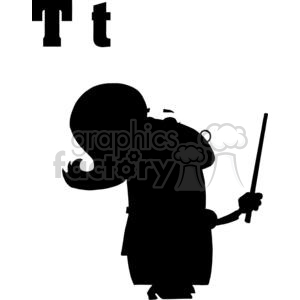300x300 Royalty Free A Silhouette Of A Women Teacher 378467 Vector Clip