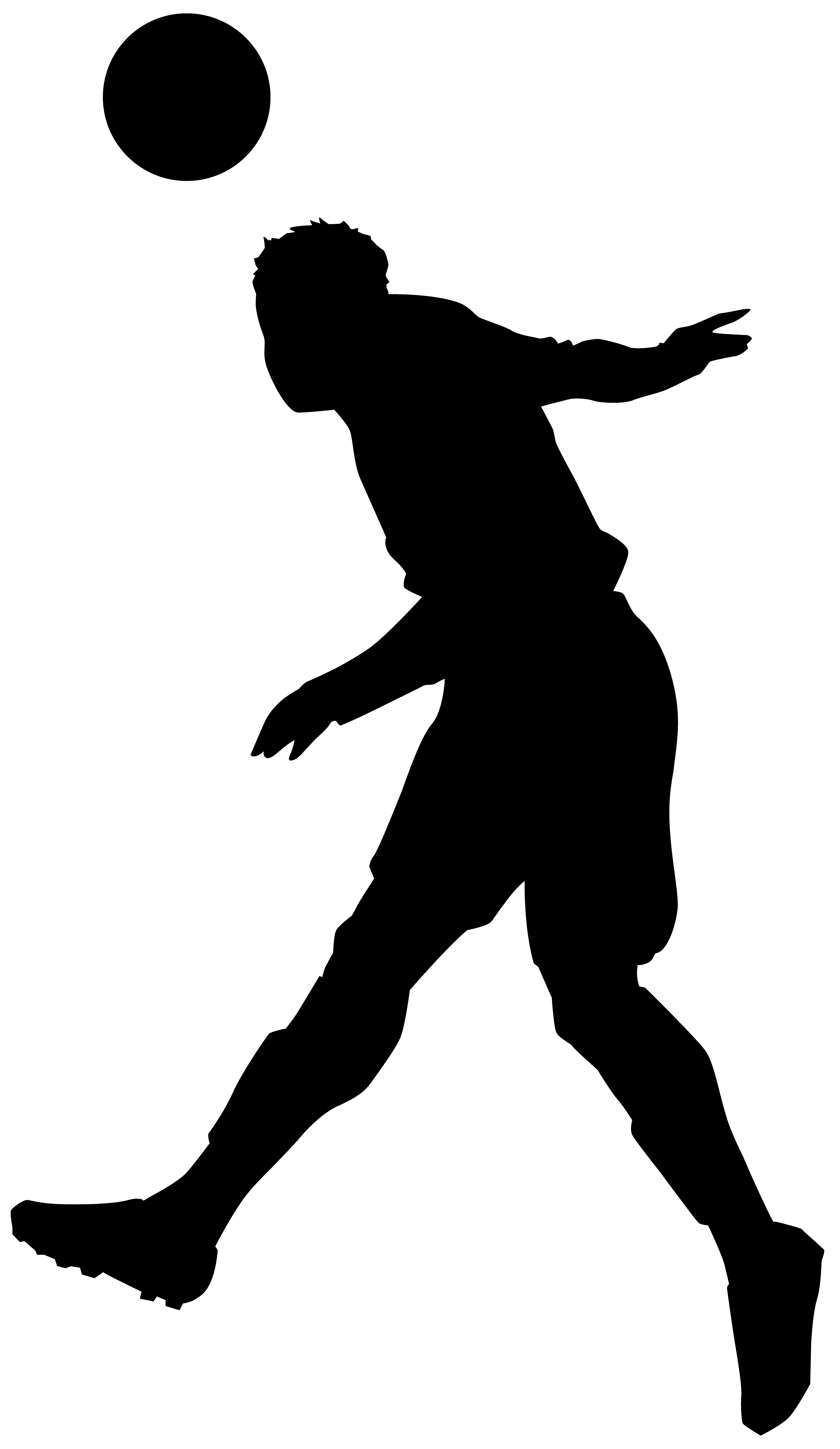 4638x8000 Clipart Football Players Silhouette