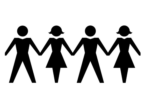 600x450 Friendship Silhouette Clipart