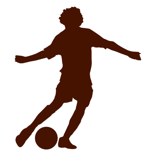 512x512 Teen Playing Football Silhouette