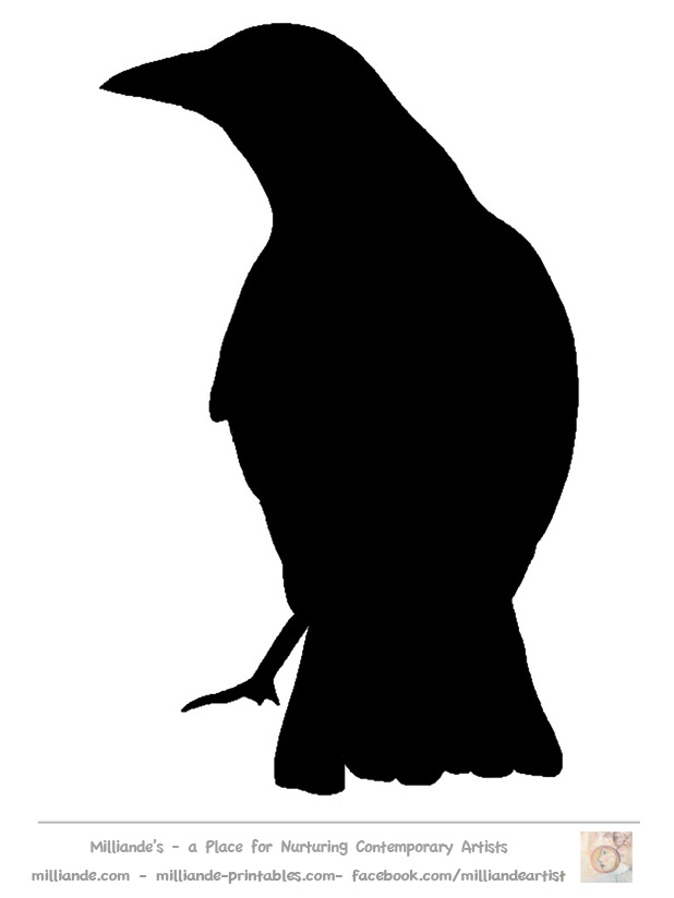 618x824 Bird Silhouette Stencil Templates Crow,free Printable Stencil