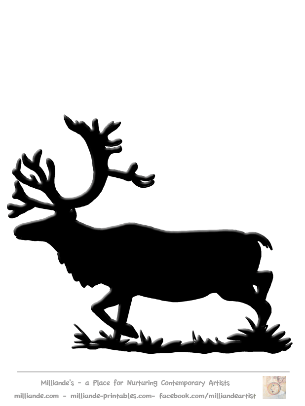618x824 Lots Of Templates Free Reindeer Clipart , Reindeer Silhouette