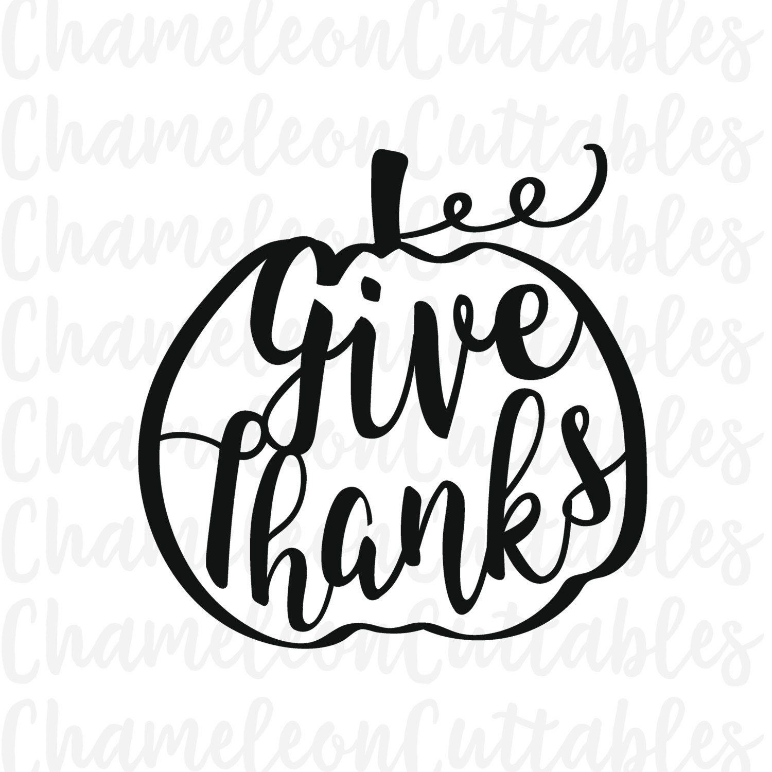 1500x1500 Give Thanks Pumpkin Svg Thanksgiving By Chameleoncuttables On Etsy