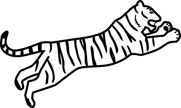 600x359 Tiger Silhouette Clipart