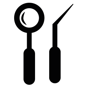 283x283 Dentist Tools Silhouette Silhouette Of Dentist Tools