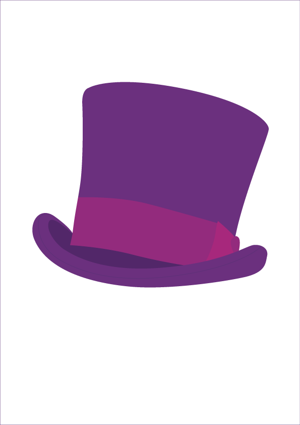 595x842 Purple Top Hat Clipart