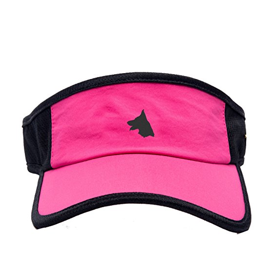 562x562 Women Sun Visor Embroidered German Shepherd Silhouette Empty Top