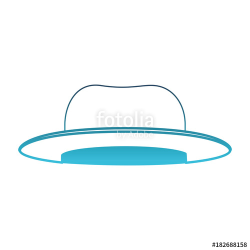 500x500 Top Hat In Degraded Blue Silhouette On White Background Vector