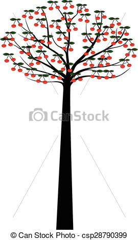 270x470 Decorative Spring Tree Silhouette With Berries