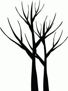 225x300 Leafless Tree Silhouette . To Paint In The Bathroom And Put Hooks