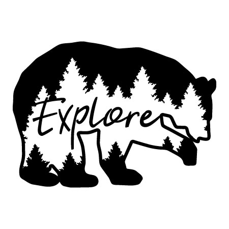 450x450 Explore Bear Wall Decal