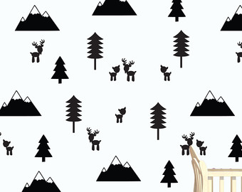 340x270 Mountain Wall Decals Etsy
