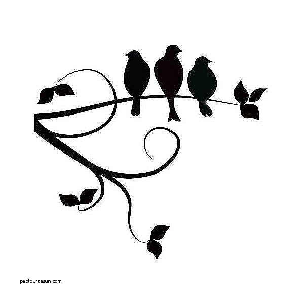 600x600 Elegant Bird And Tree Wall Decals