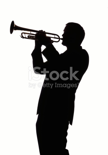346x495 Playing Trumpet Silhouette