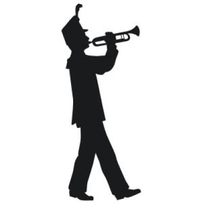 400x400 Trumpet Player Vinyl Decal Sticker