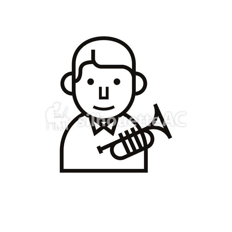 750x750 Free Silhouette Vector Icon, Simple, Trumpet