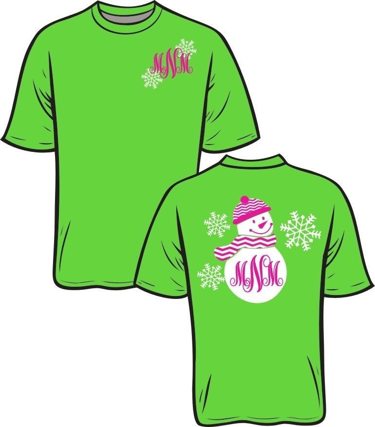 770x877 Personalized Monogrammed Initials Vinyl Snowman (Christmas