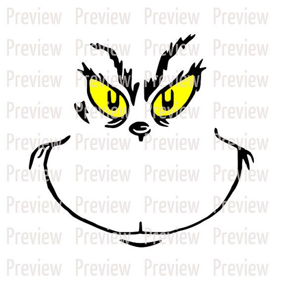 570x570 Cutting File Grinch Face Svg Digital Cut Fileperfect For Vinyl