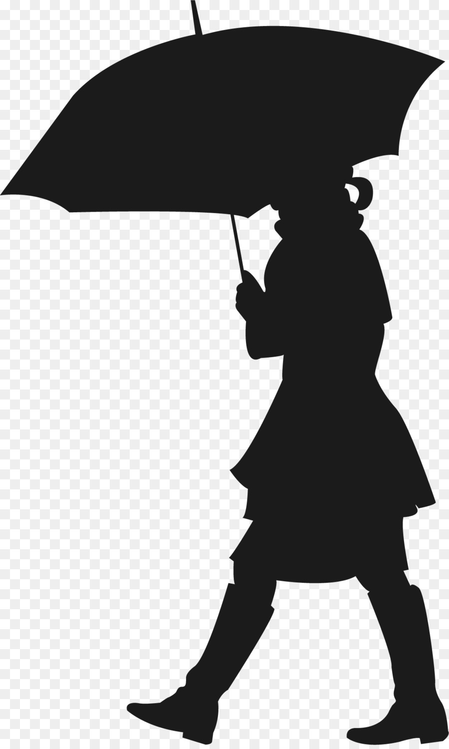 900x1500 The Umbrellas Silhouette Wall Decal Sticker