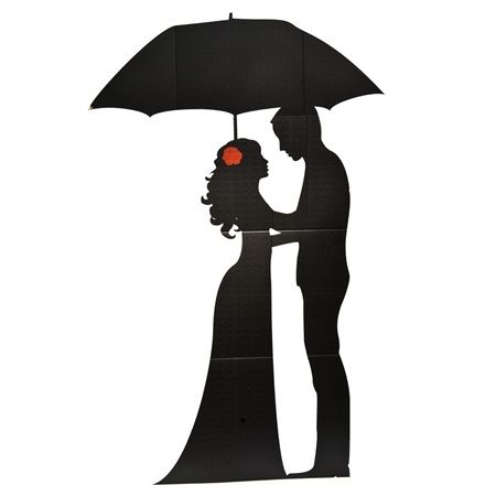 450x450 Kisses In The Rain Couple Silhouettes Kit Melted Crayon Art