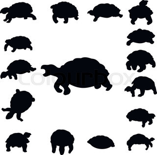 320x316 Blue Line Drawing Of Sea Monster, Underwater Decorative Tortoise