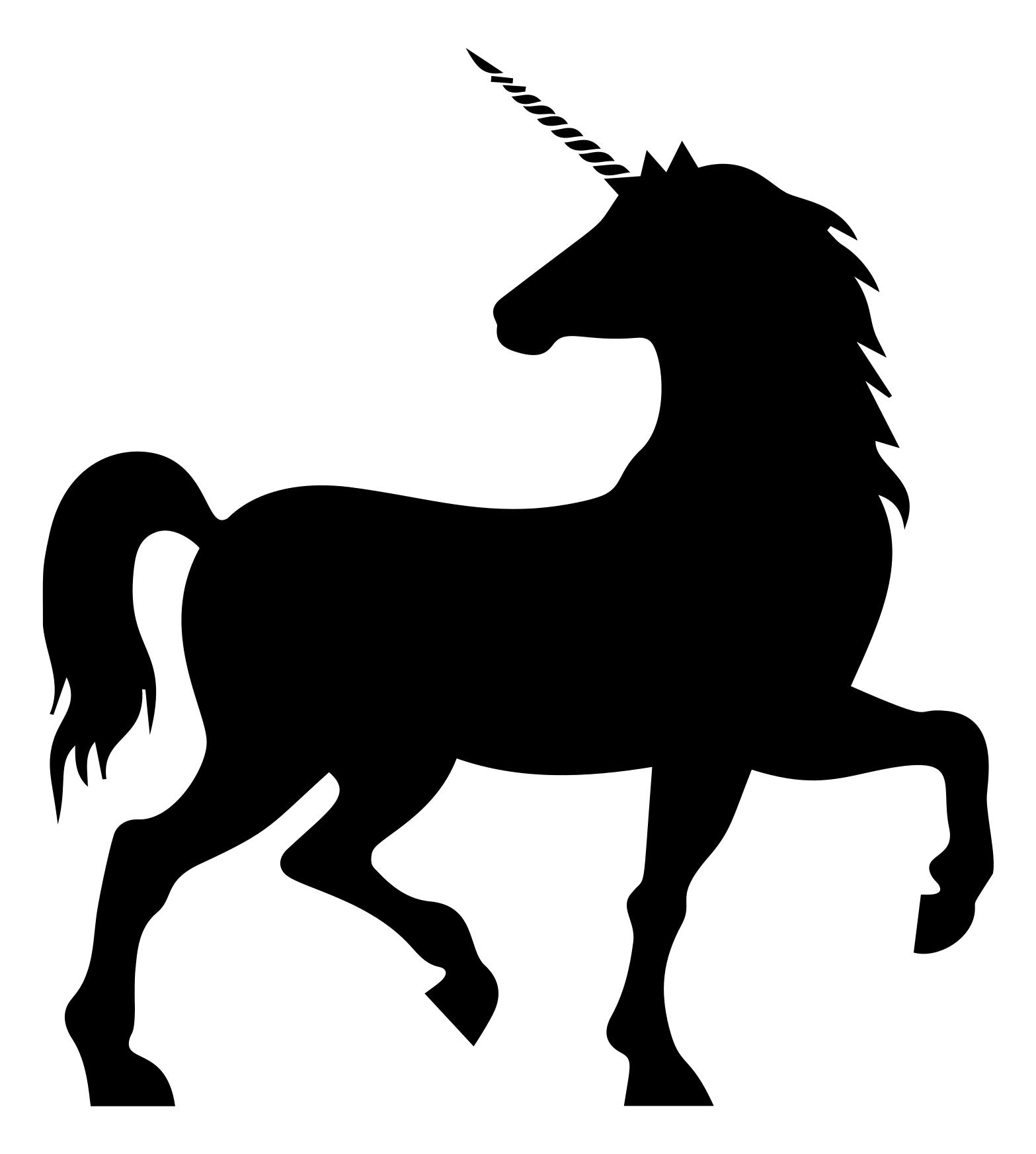 1567x1745 Unicorn Silhouette 6 Clipart