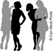 184x179 Jonge, Silhouette, Twee Vrouwen. Silhouette, Jonge, Slanke