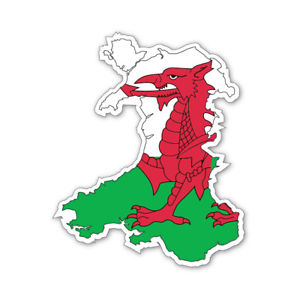 300x300 Wales Map Silhouette Flag Vinyl Car Van Ipad Laptop Sticker Ebay