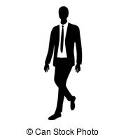 180x195 Wandelende, Silhouette, Zakelijk, Vrijstaand, Kostuum, Vectoren