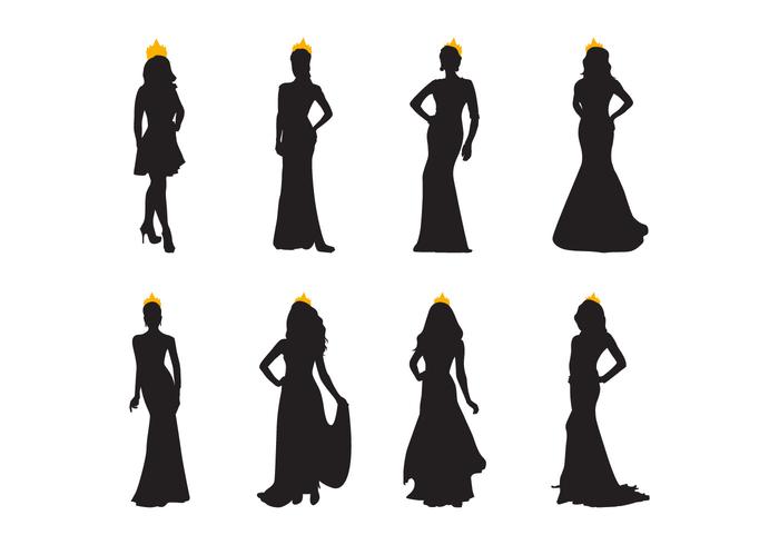 700x490 Free Pageant Silhouette Vector