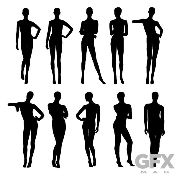 600x600 Free Vector Shop Mannequin Retail Silhouette Free Download