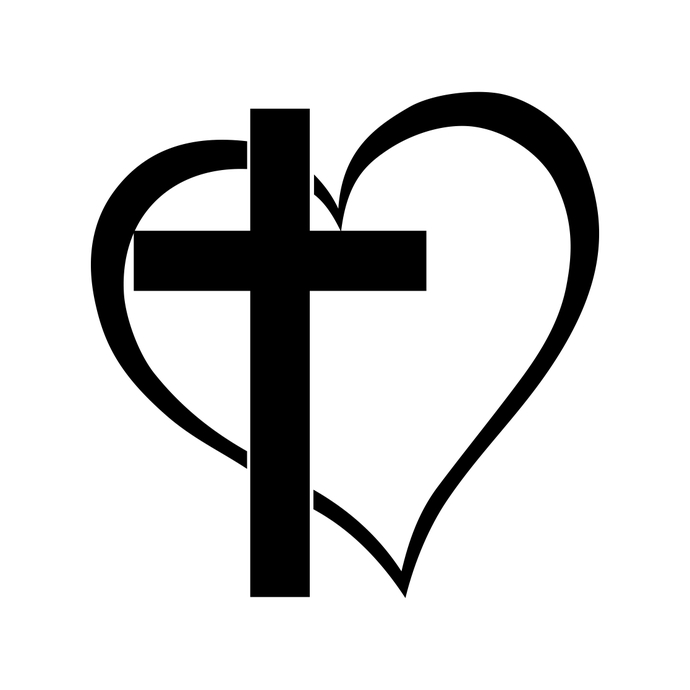 690x690 Cross Heart Jesus God Heart Love Graphics By Vectordesign On Zibbet