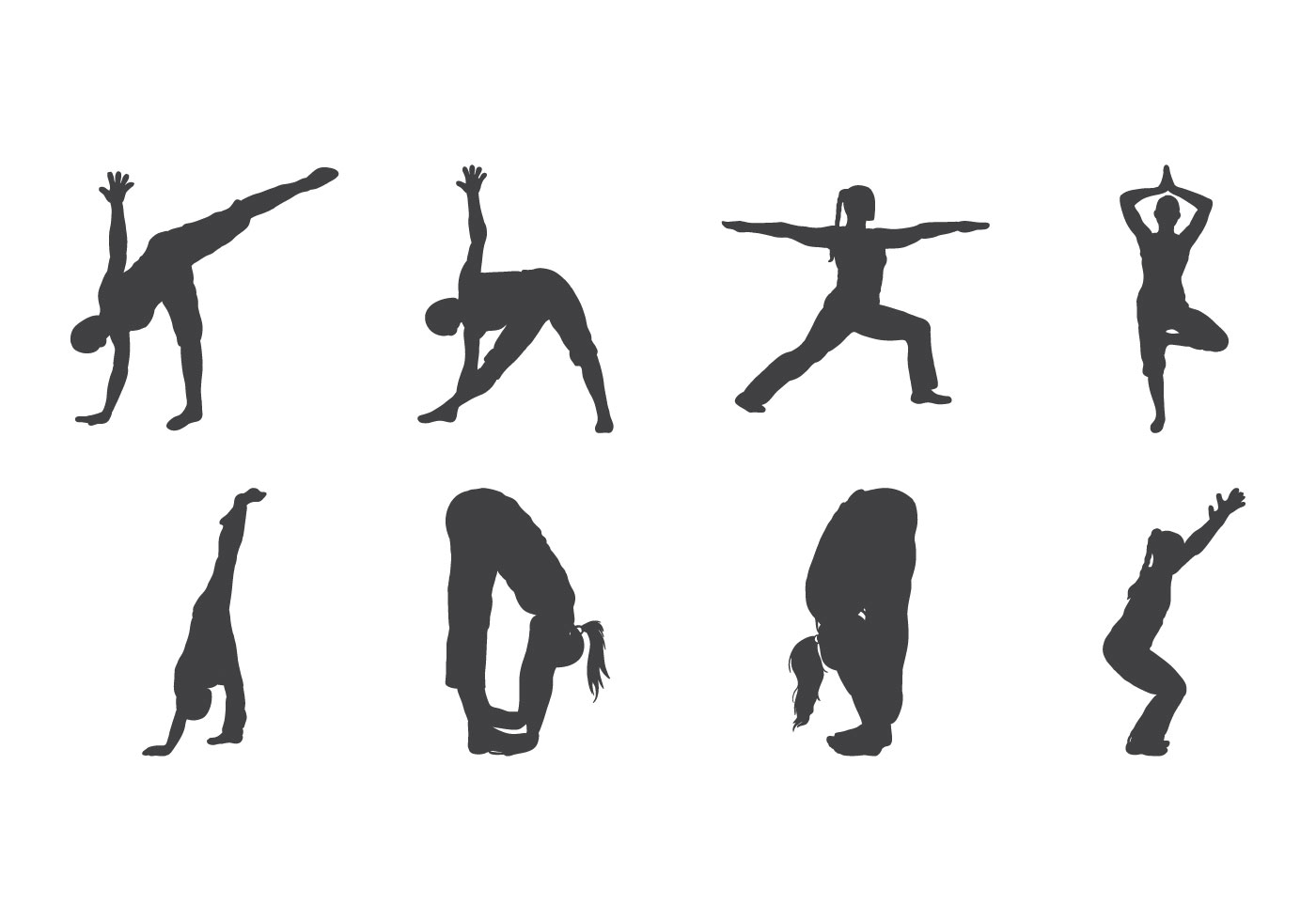 1400x980 Yoga Silhouette Vector