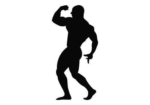 500x350 Bodybuilder Silhouette Vector Free Download Crafts