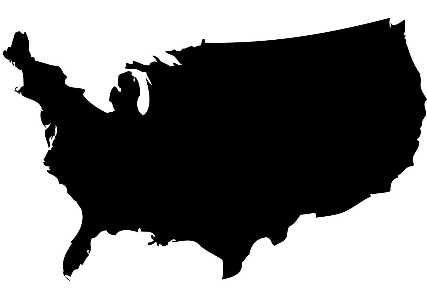 1400x980 Green Us Map Silhouette Png Best Free Us Map Silhouette Vector